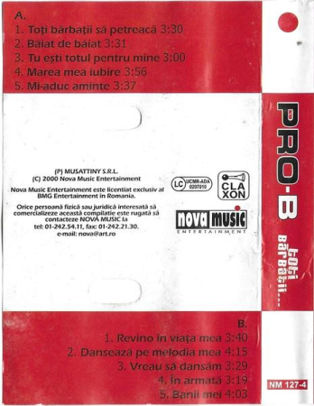 Pro B - Toți Bărbații... (Caseta Audio) [1]