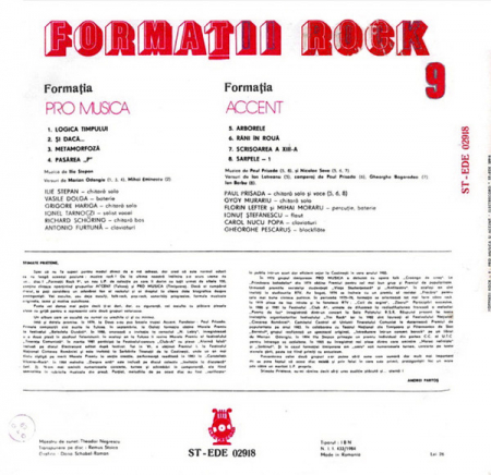 Pro Musica - Formații Rock 9, (Disc Vinil) [1]