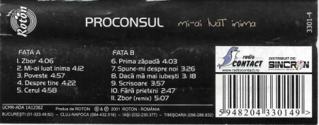 Proconsul - Mi-ai Luat Inima, (Casetă Audio) [1]
