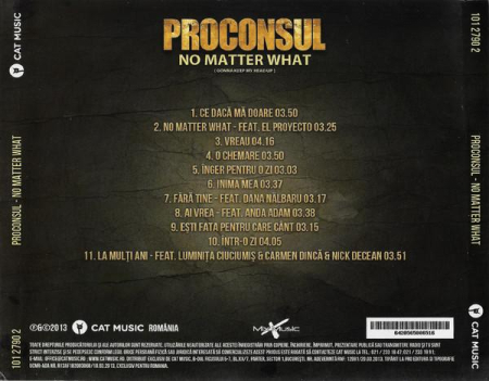 Proconsul - No Matter What (Gonna Keep My Head Up) (CD) [1]