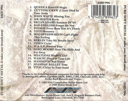 Pure Soft Metal: It Takes Your Breath Away (CD) [1]