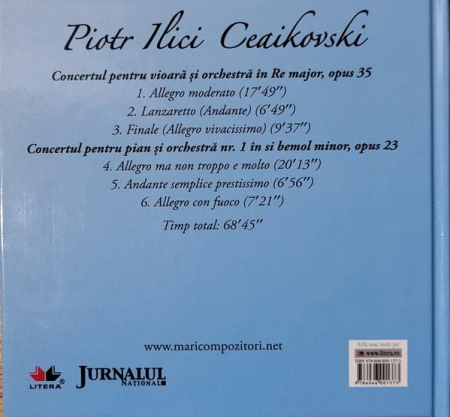 Pyotr Ilyich Tchaikovsky - Concertul Pentru Vioară Și Orchestră În Re Major, Opus 35 / Concertul Pentru Pian Și Orchestră Nr. 1 În Si Bemol Minor, Opus 23, (CD) [1]