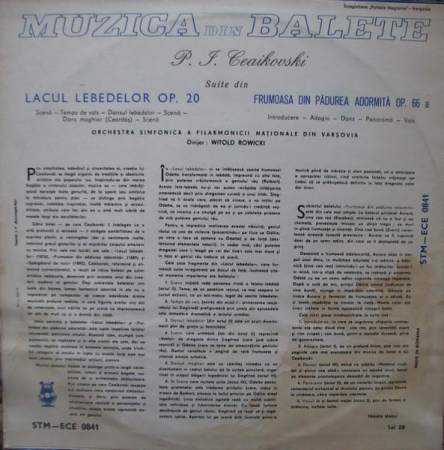 Pyotr Ilyich Tchaikovsky - Muzica Din Balete, (Disc Vinil) [1]