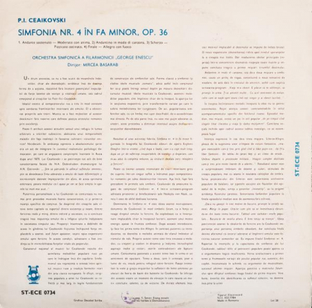 Pyotr Ilyich Tchaikovsky - Simfonia Nr. 4, (Disc Vinil) [1]