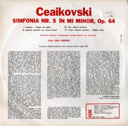 Pyotr Ilyich Tchaikovsky - Symphony No. 5 In E Minor, Op.64, (Disc Vinil) [1]