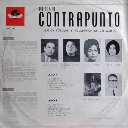 Quinteto Contrapunto - Musica Popular y Folclorica de Venezuela (Disc Vinil) [1]