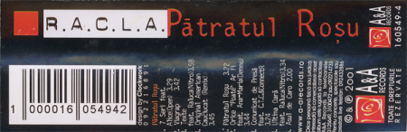 R.A.C.L.A. - Pătratul Roșu , (Casetă Audio) [1]