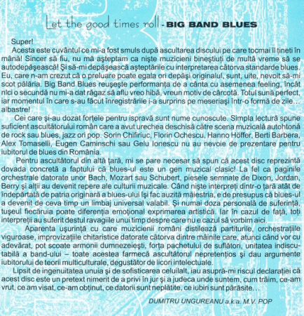 Radio Big Band Blues Featuring: Berti Barbera, Sorin Chifiriuc, Hanno Höffer, Gelu Ionescu, Alex Tomaselli – Let The Good Times Roll (CD) [2]