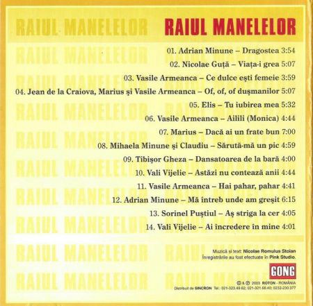 Raiul Manelelor, (CD) [1]