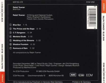 Ralph Towner - Blue Sun, (CD) [1]