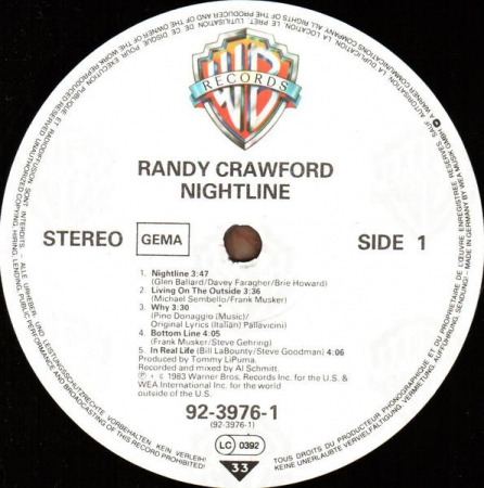 Randy Crawford - Nightline, (Disc Vinil) [1]