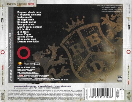 RBD - Empezar Desde Cero (CD) [1]