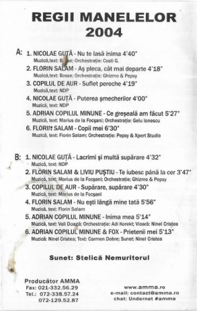 Regii Manelelor 2004 (Caseta Audio) [1]