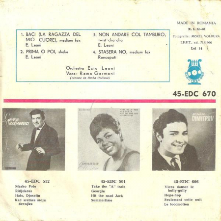 Remo Germani - Baci (La Ragazza Del Mio Cuore) (7 Inch), (Disc Vinil) [1]