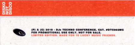 Remus Miron - Disko Not Disco - A Listening Party , (Casetă Audio) [1]