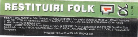 Restituiri Folk 1 , (Casetă Audio) [1]