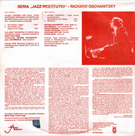 Richard Oschanitzky - Jazz Restitutio 2, (Disc Vinil) [1]