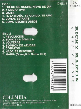 Ricky Martin - A Medio Vivir (Caseta Audio) [1]