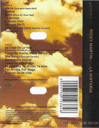 Ricky Martin - La Historia, (Casetă Audio) [1]