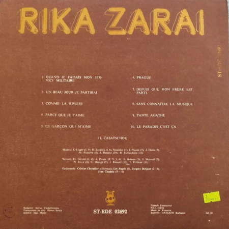 Rika Zaraï - Rika Zarai, (Disc Vinil) [1]