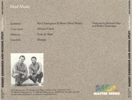 Robert Greenidge - Mad Music (CD) [1]