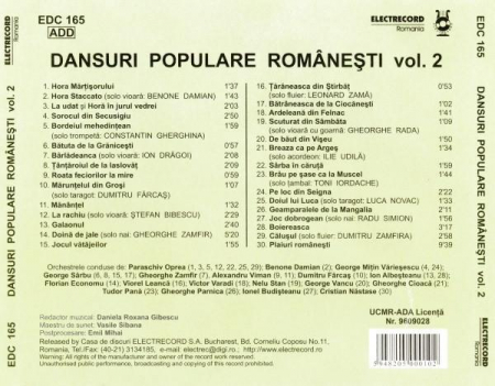 Romanian Folk Dances Vol. 2, (CD) [1]