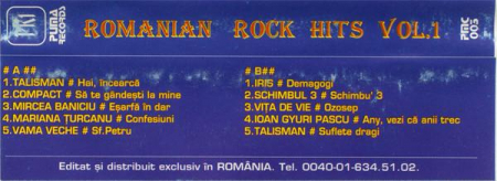 Romanian Rock Hits Vol.1 (The Music Of A New Generation) , (Casetă Audio) [1]