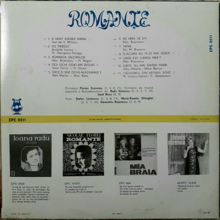 Romanțe, (Disc Vinil) [1]