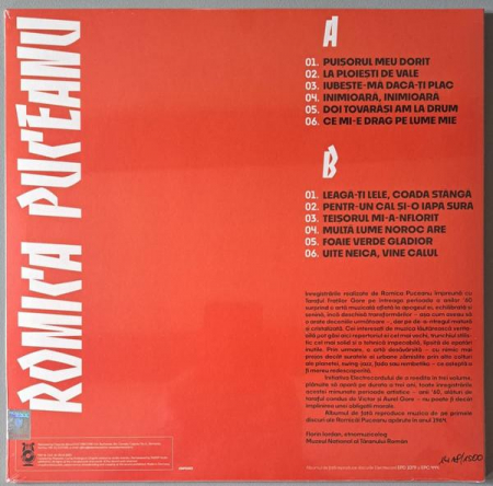 Romica Puceanu - Cintece Lautaresti, (Disc Vinil) [1]