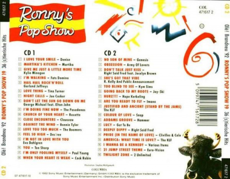 Ronny's Pop Show 19 - Olé! Brandneu '92 - 36 tierische Hits, (CD) [1]