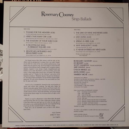 Rosemary Clooney - Rosemary Clooney Sings Ballads [1]
