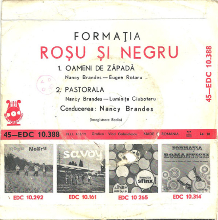 Roșu și Negru* – Oameni De Zăpadă / Pastorală (VINIL) [1]
