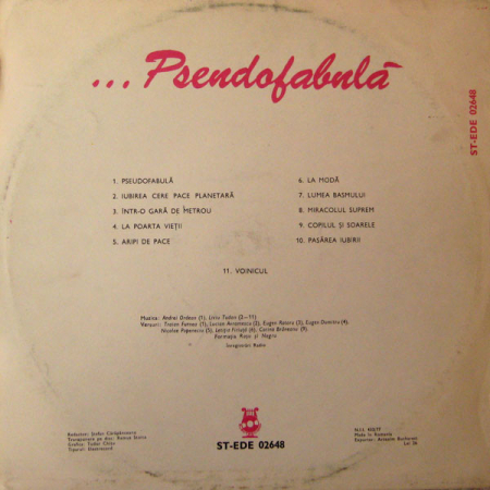 Roșu Și Negru - ...Pseudofabulă, (Disc Vinil) [1]