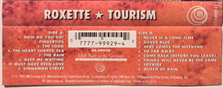 Roxette - Tourism (Caseta Audio) [1]
