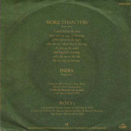 Roxy Music - More Than This (Disc Vinil) [1]