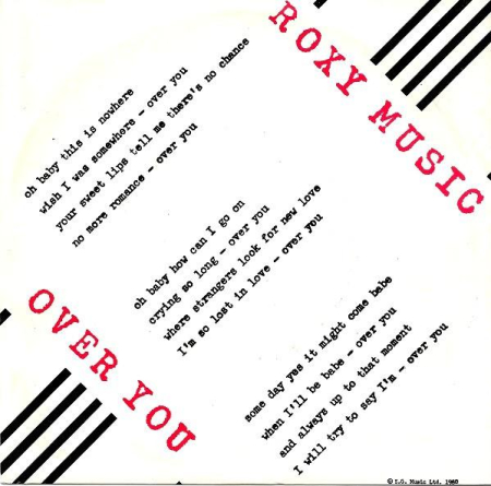 Discuri vinil - Roxy Music - Over You (Disc Vinil)