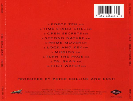 Rush - Hold Your Fire, (CD) [1]