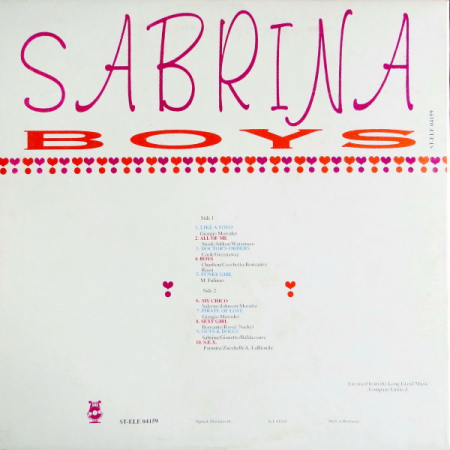 Sabrina - Boys, (Disc Vinil) [1]