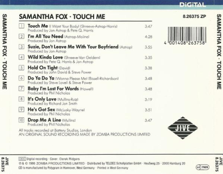 Samantha Fox - Touch Me (CD) [1]