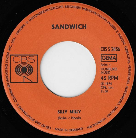 Sandwich - Silly Milly / For I Know (7 Inch), (Disc Vinil) [1]