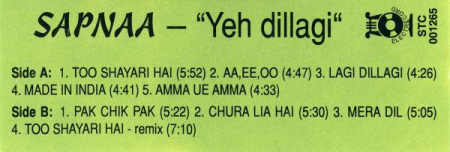 Sapnaa - Yeh Dillagi , (Casetă Audio) [1]