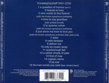 Sarah Brightman – The Very Best Of 1990-2000 (CD) [1]