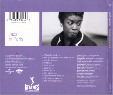 Sarah Vaughan – Vaughan And Violins (CD) [1]