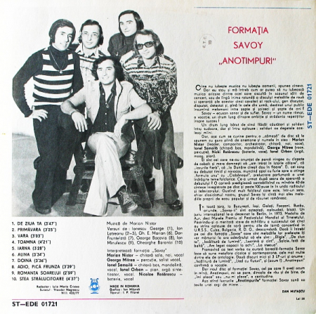 Savoy - Anotimpuri, (Disc Vinil) [1]
