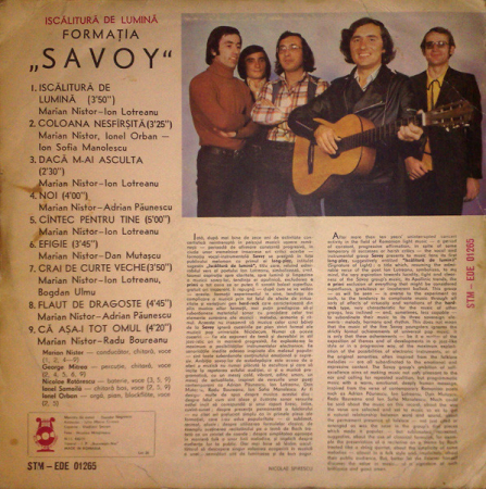 Savoy (5) – Iscălitură De Lumină (VINIL) [1]