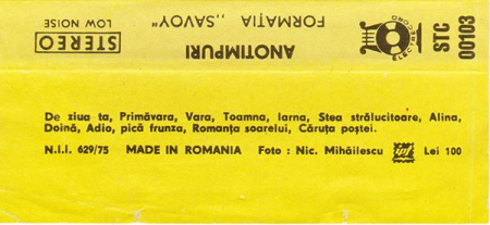 Savoy - Anotimpuri, (Casetă Audio) [1]