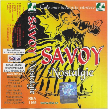 Casete audio - Savoy - Nostalgie (Cele Mai Îndrăgite Cântece)