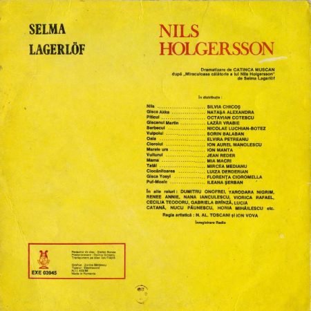 Selma Lagerlöf - Nils Holgersson, (Disc Vinil) [1]
