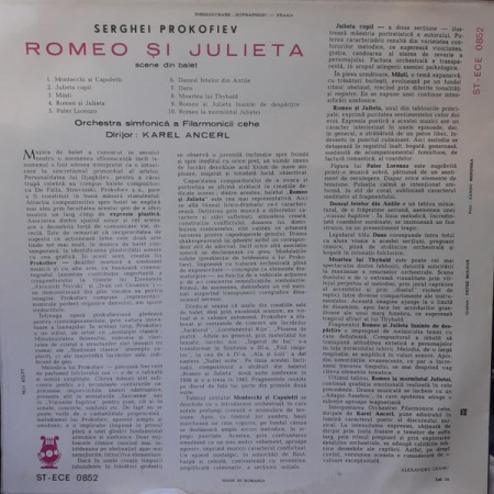 Sergei Prokofiev - Romeo Și Julieta - Scene Din Balet (Disc Vinil) [1]