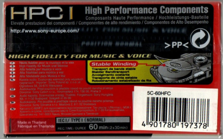 Set Casete Sony HF 60 (Tip I / Normal Bias) (60 min) [1]